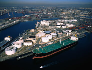 Tanker and Oil Refinery